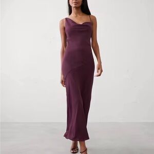 NWT Banana Republic Factory Plum Bias Maxi Dress